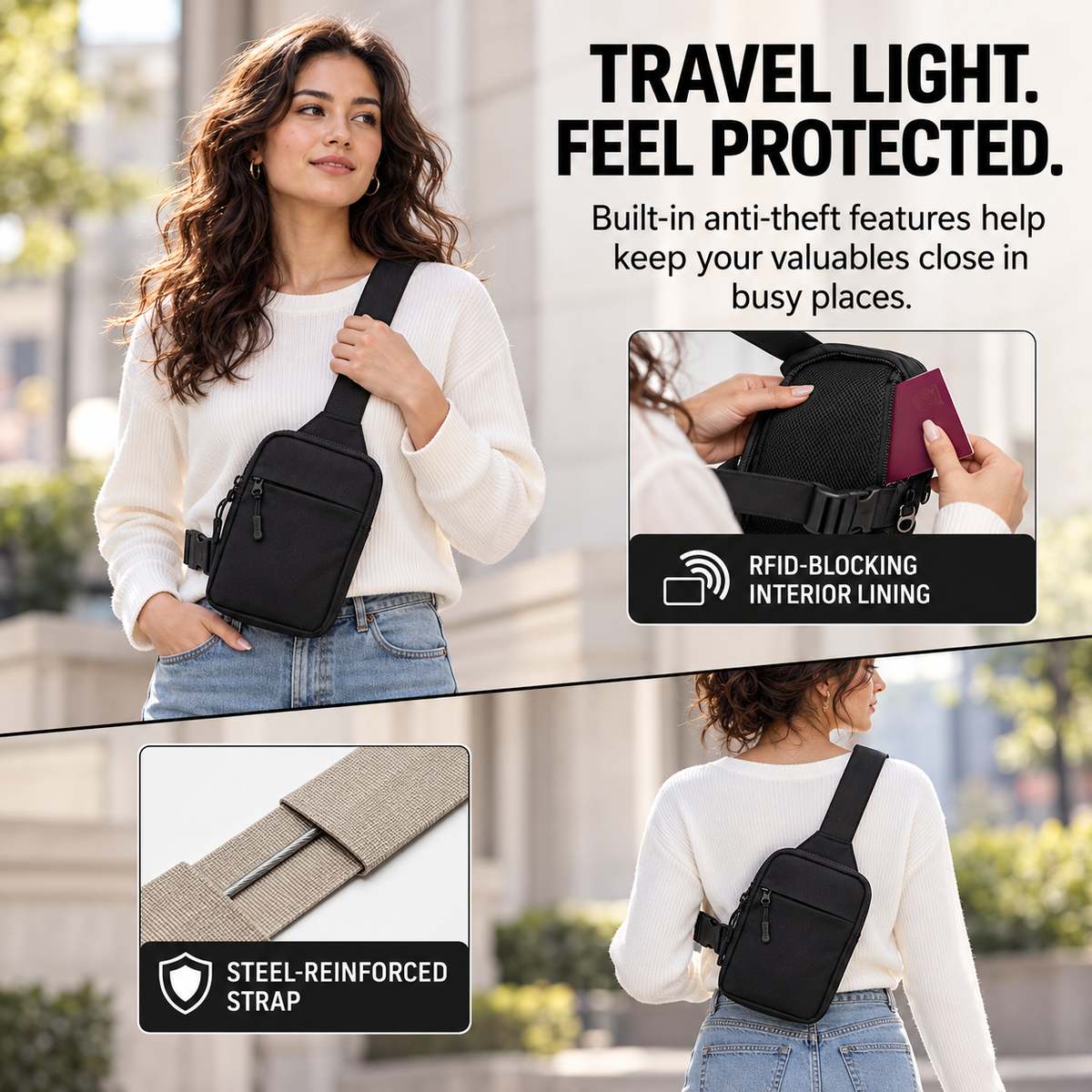 VAULT Sling Bag - Anti Theft Bag